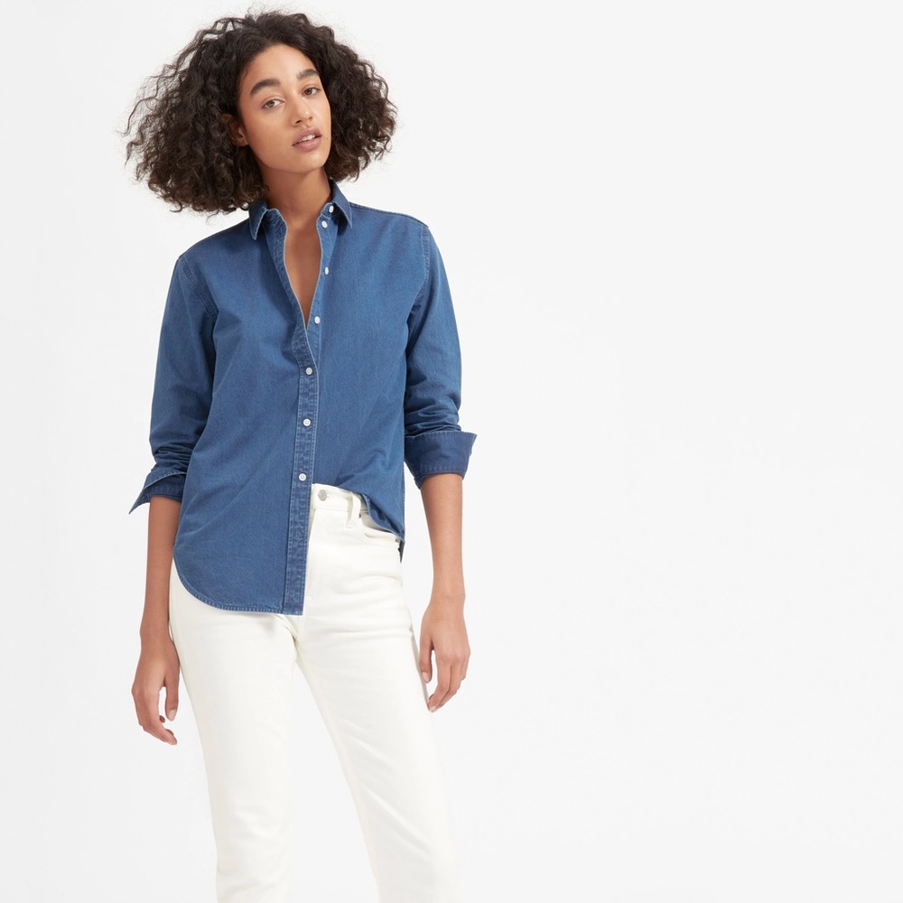 Everlane Navy Blue Button-Down Shirt